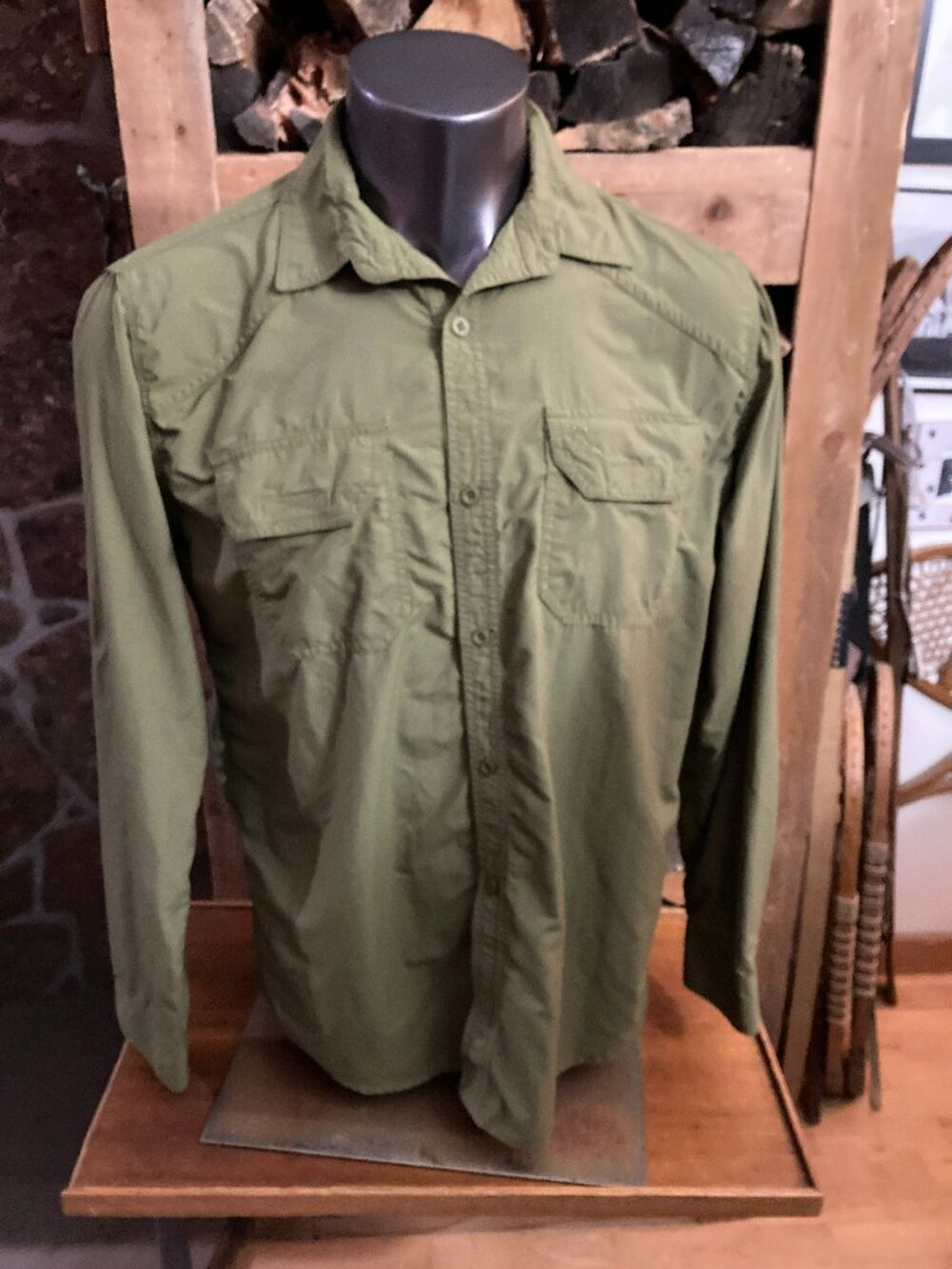 mens Large L Rufiji shirt safari store bugtech bug tech expedition long sleeve